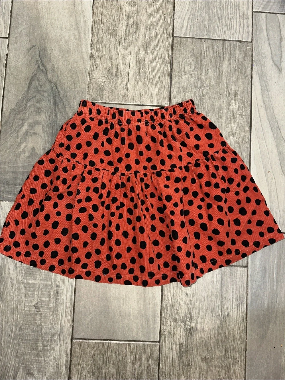 Hanna Andersson Youth Girls Skirt Size‎ 8 Brown Black Polka Dot A Line